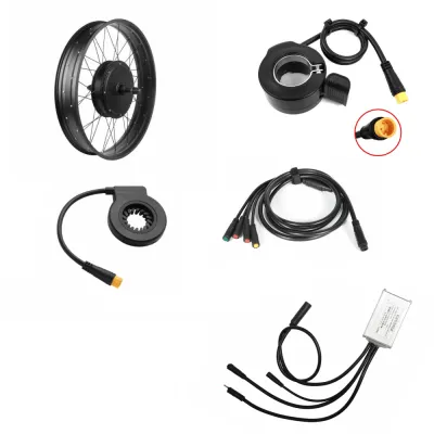 Pilli Batarya 36V 500W FatBike Arka Motor Elektrikli Bisiklet Kiti – Tüm Jant Ebatları için Uyumlu