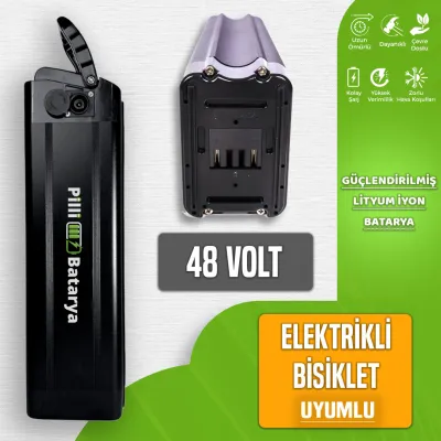 Pilli Batarya 48 Volt 16Ah Elektrikli Bisiklet Bataryası - Güçlendirilmiş Batarya