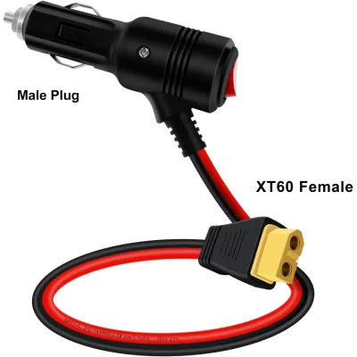 Pilli Batarya Araba Çakmaklığı - XT60 12 Volt (12V) - 24V Şarj Kablosu