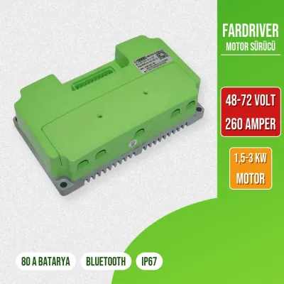 Pilli Batarya Fardriver ND72260 Sinüs Dalga Motor Sürücü 48-72V 80A/260A Bluetooth
