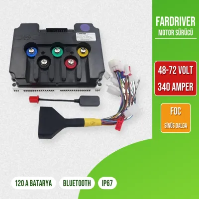 Pilli Batarya Fardriver ND72340 Sinüs Dalga Motor Sürücü 48-72V 120A/340A Bluetooth