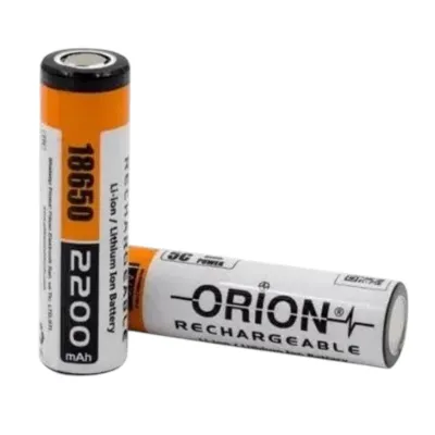 Pilli Batarya Orion 18650 3.7 Volt (3.7V) 2200 mAh 5C Li-ion Şarj Edilebilir Pil