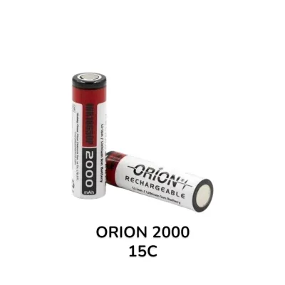 Pilli Batarya Orion 18650P 3.7 Volt (3.7V) 2000 mAh 15C Li-ion Şarj Edilebilir Pil