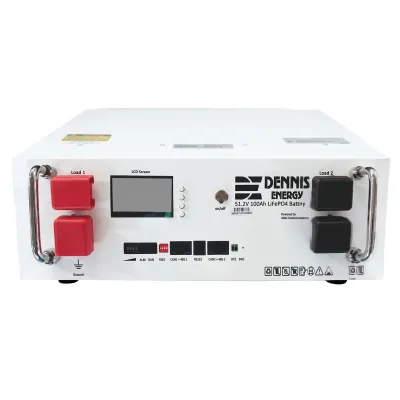 Dennis Energy 51.2 Volt 100 Ah 5.12 kWh LiFePO4 Rack-Mount Batarya