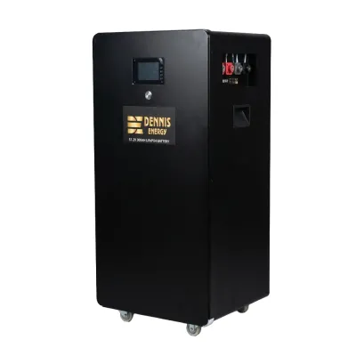 Dennis Energy 51.2 Volt 300 Ah 15.36 kWh LiFePO4 Solar Batarya Premium Black