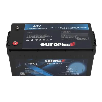 Europlus EPF48V100AH 51,2 Volt (48V Sınıfı) 100 Ah LiFePO4 Lityum Akü Bluetooth İzleme