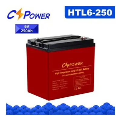 Pilli Batarya CS Power HTL6-250 6V 250Ah Derin Döngü Jel Akü - Yüksek Kapasiteli Solar Depolama