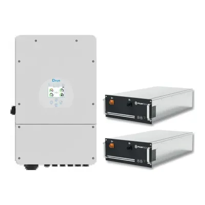 Pilli Batarya Deye 12 kW Hibrit İnverter ve 2x Pylontech UF5000 10.24 kWh LiFePO4 Batarya Seti - Ev ve Villa Tipi