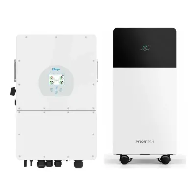 Pilli Batarya Deye 20 kW Hibrit İnverter ve Pylontech Fidus Plus 16 kWh LiFePO4 Akü Paketi - Villa ve Ticari Yapılar