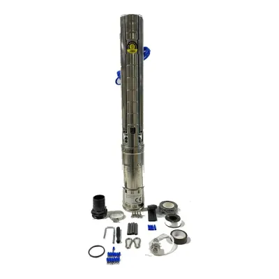 Pilli Batarya Hegel 4USH2200 2200W 4 inç AC-DC Solar Dalgıç Pompa 87m