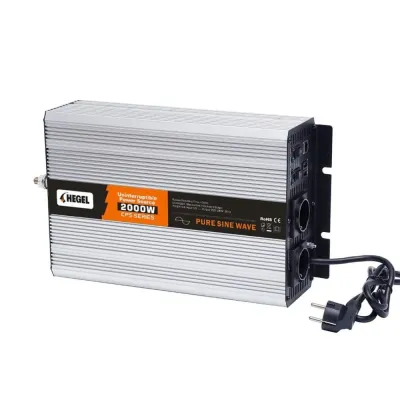 Pilli Batarya Hegel CPS2000 2000W 12V Şarjlı Tam Sinüs İnverter