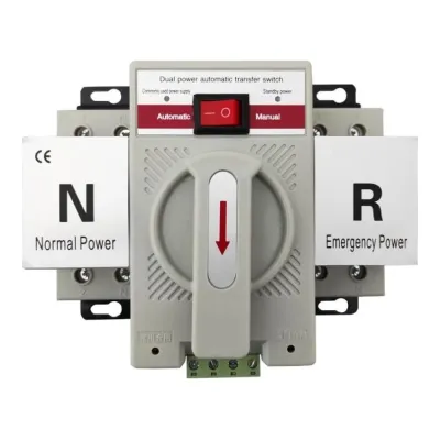 Pilli Batarya Hegel YRQ2CB-63 2P 63A 230V Otomatik Transfer Şalteri