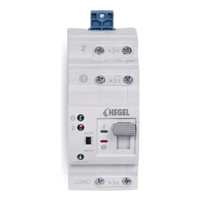Pilli Batarya Hegel YRQ4PC-63 2P 63A 230V Otomatik Transfer Şalteri