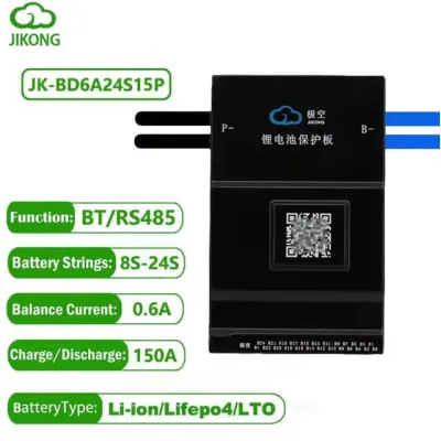 Pilli Batarya JK Smart BMS BD6A24S8P 80A Deşarj 600mA Aktif Balans Bluetooth