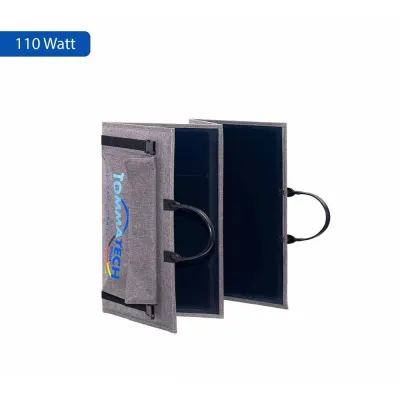 Pilli Batarya TommaTech 110Wp 110 Watt Katlanabilir Çanta Güneş Paneli Solar