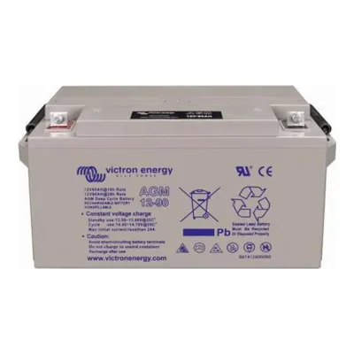 Pilli Batarya Victron Energy 12V 90Ah AGM Deep Cycle Akü - BAT412800085, M6 Terminal, Küçük Solar ve Mobil Sistem