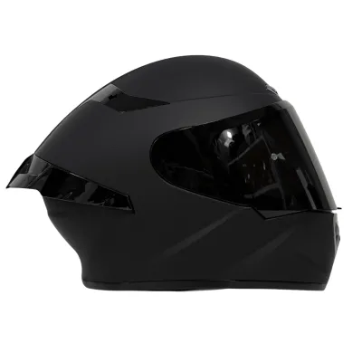 Pilli Batarya Rivox R2 Matt Black Full Face Motosiklet Kaskı