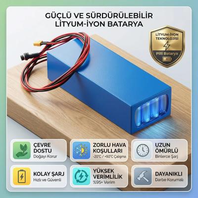 36V 5.2Ah Lityum İyon Batarya Akü - Yerli Üretim Yüksek Performans