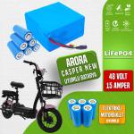 Arora Casper New LiFePO4 Batarya 48 Volt 15 Ah