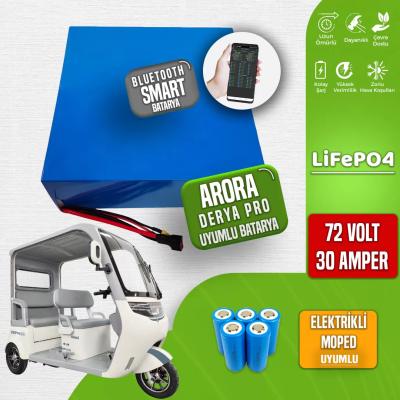 Arora Derya Pro 72 Volt 30 Amper LiFePO4 Smart Batarya