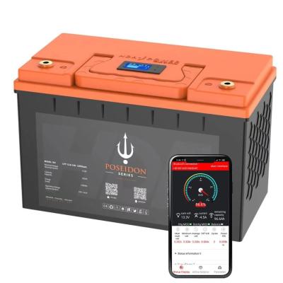 HDA Power Poseidon 12 Volt 100 Amper 5000 Döngü, SMART Bluetooth Lityum LifePO4 Akü