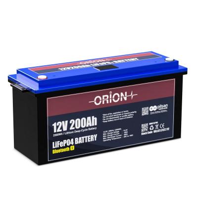 Orion 12 Volt 200 Amper 6000 Döngü, SMART Bluetooth Lityum LifePO4 Akü - Ekranlı