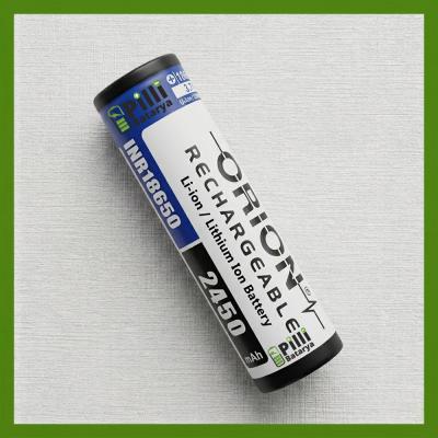 Orion 18650 3.7V 2450 mAh 5C Li-ion Şarj Edilebilir Pil - Başsız (Puntalık)