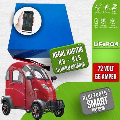 Regal Raptor K3-KLS LiFePO4 Batarya 72 Volt 66 Ah Smart Bluetooth Özellikli