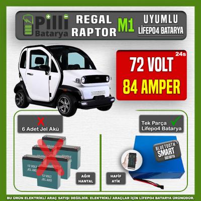Regal Raptor M1 72V 84Ah LiFePO4 Lityum Akü – Smart Bluetooth Özellikli Batarya