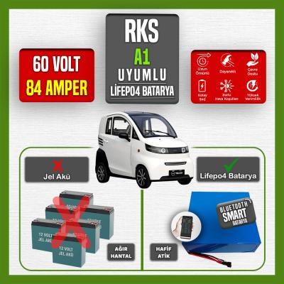 Rks A1 LiFePO4 Batarya 60 Volt 84 Ah Smart Bluetooth Özellikli