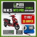 RKS MT3 PRO 72V 30Ah LiFePO4 Lityum Akü – Smart Bluetooth Özellikli Batarya
