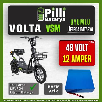 Volta VSM 48V 12Ah LiFePO4 Lityum Akü – Volta VSM Lityum Batarya