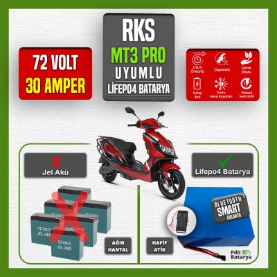 RKS MT3 PRO 72 Volt 30 Amper Smart Bluetooth Özellikli LiFePO4 Batarya