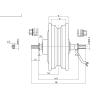 Pilli Batarya 60V 3000W Elektrikli Scooter / Mini Araç Hub Motoru – 1800 RPM