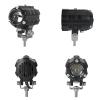 Pilli Batarya Altı Kanatlı Yuvarlak LED Far (12V–60V, Şimşek Modlu, Su Geçirmez)