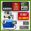 Arora S1 LiFePO4 Akü 72V 102Ah — JK Jikong Smart Bluetooth Lityum Batarya | Pilli Batarya