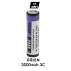 Pilli Batarya Orion 18650 3.7 Volt (3.7V) 3500 mAh 3C Li-ion Şarj Edilebilir Pil
