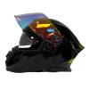 Pilli Batarya Rivox R1 Gloss Black Full Face Motosiklet Kaskı