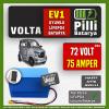 Volta EV1 72V 75Ah LiFePO4 Lityum Akü – Smart Bluetooth Özellikli Batarya