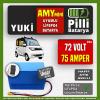 Yuki Amy Mini 72V 75Ah LiFePO4 Lityum Akü – Smart Bluetooth Özellikli